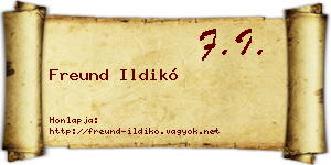 Freund Ildikó névjegykártya