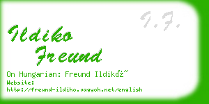 ildiko freund business card